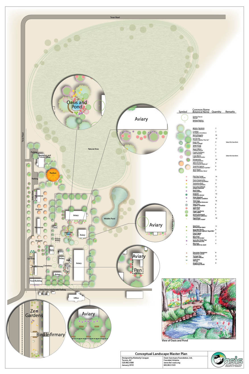 Oasis Bird Sanctuary Landscape Plan