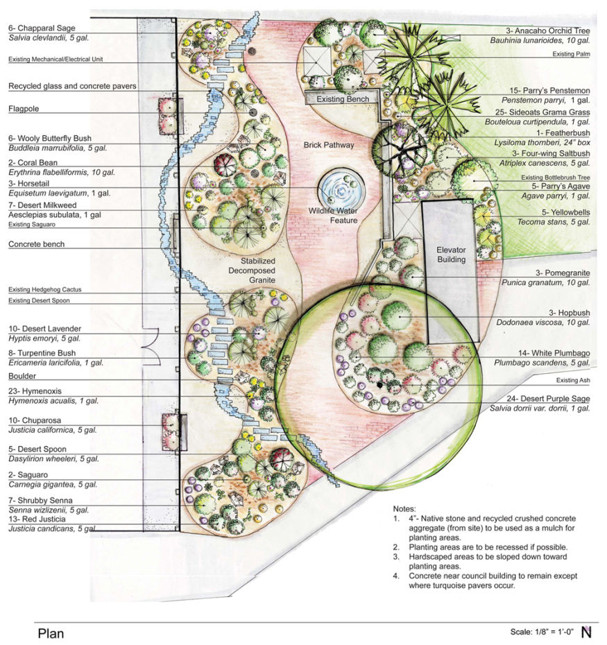 Patches and Corridors Tucson Courthouse Landscape Design