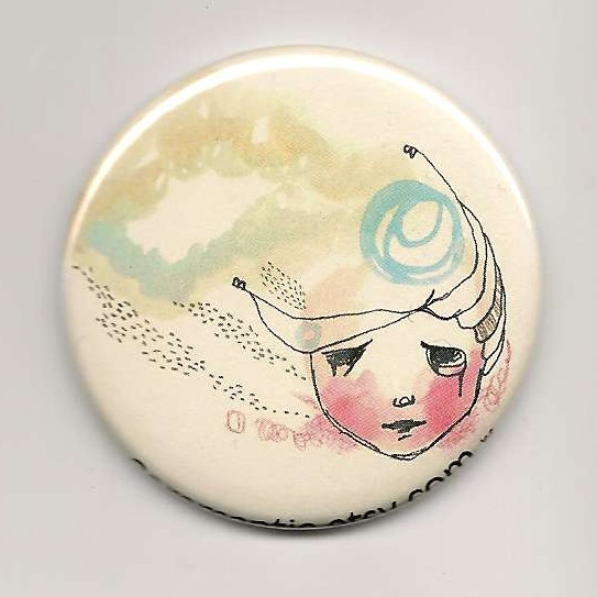 Girl Pocket Mirror, Illustration Drawing, The Tears That Ran Away Laughing