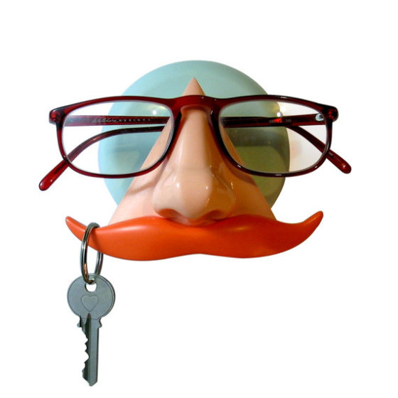 Mustache Key and Sunglass Holder by ArtAKimbo