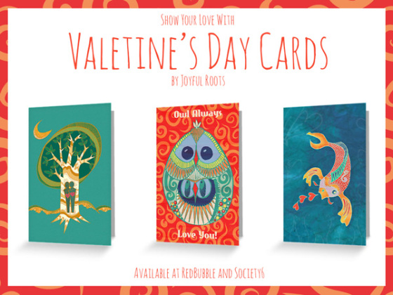 Joyful Roots Valentine's Day Cards Illustration Art