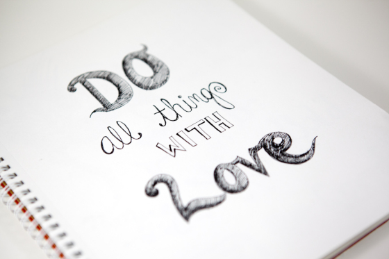 Do All Things With Love Hand Lettered Illustration by Kimberly Kling Joyful Roots