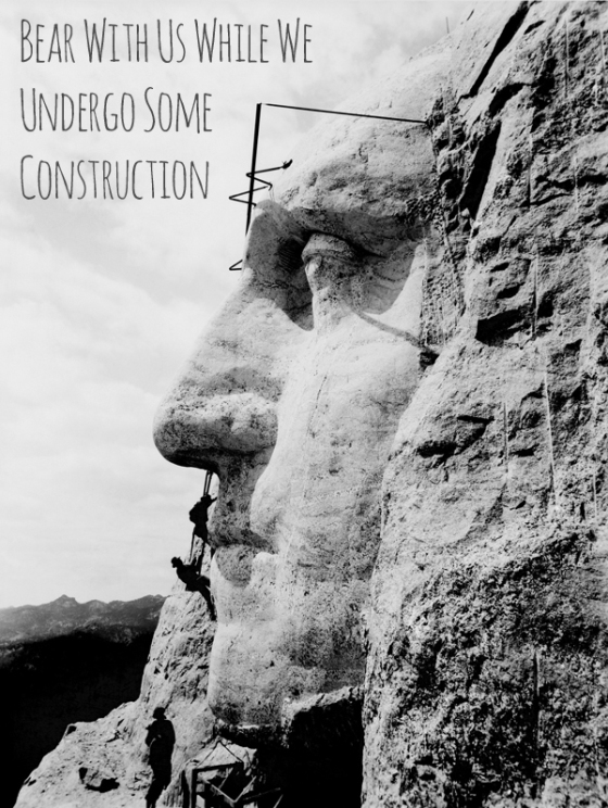 Mount Rushmore Under Construction