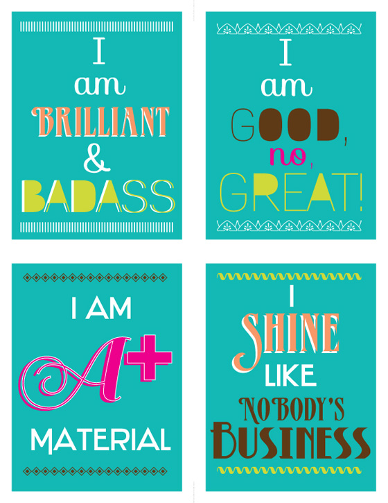 Free Printable Cards Enthusiasm Motivational Trendy Typography