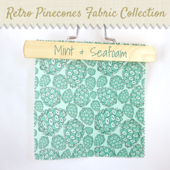 mint and seafoam fabric pinecones woodland nature spoonflower wallpaper wrapping paper