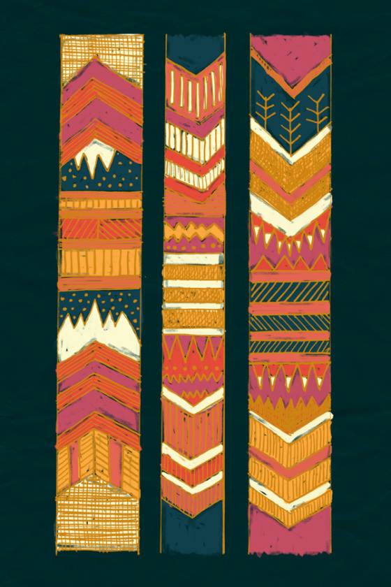 Navii Native Chevron Tribal Southwest Art Print