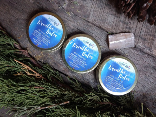 Kids Breath Balm Natural Vapor Rub Essential Oils Cypress, Fir, Cedarwood