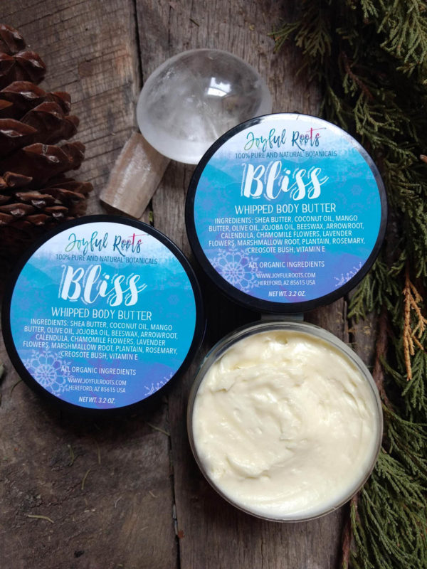 Bliss Whipped Body Butter by Joyful Roots Seven Infused Herbs for Skin Support and Nourishment