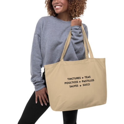 Herbal Lingo - Large organic tote bag