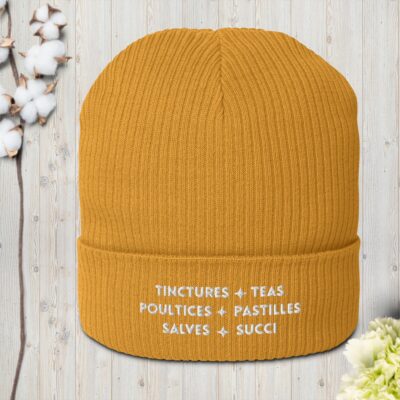 Herbal Lingo - Organic ribbed beanie