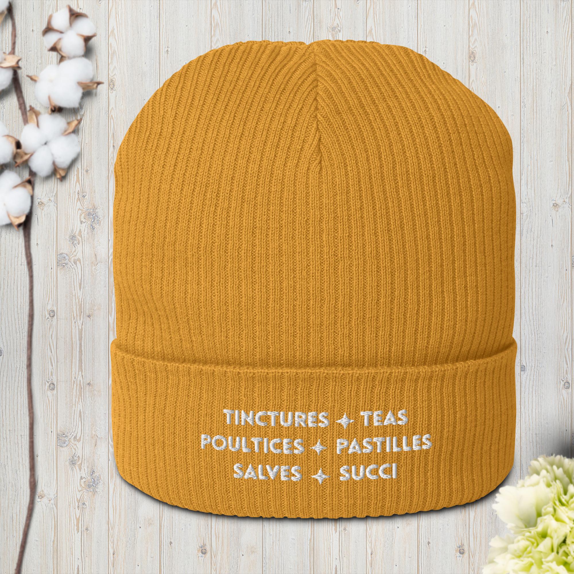 Herbal Lingo - Organic ribbed beanie