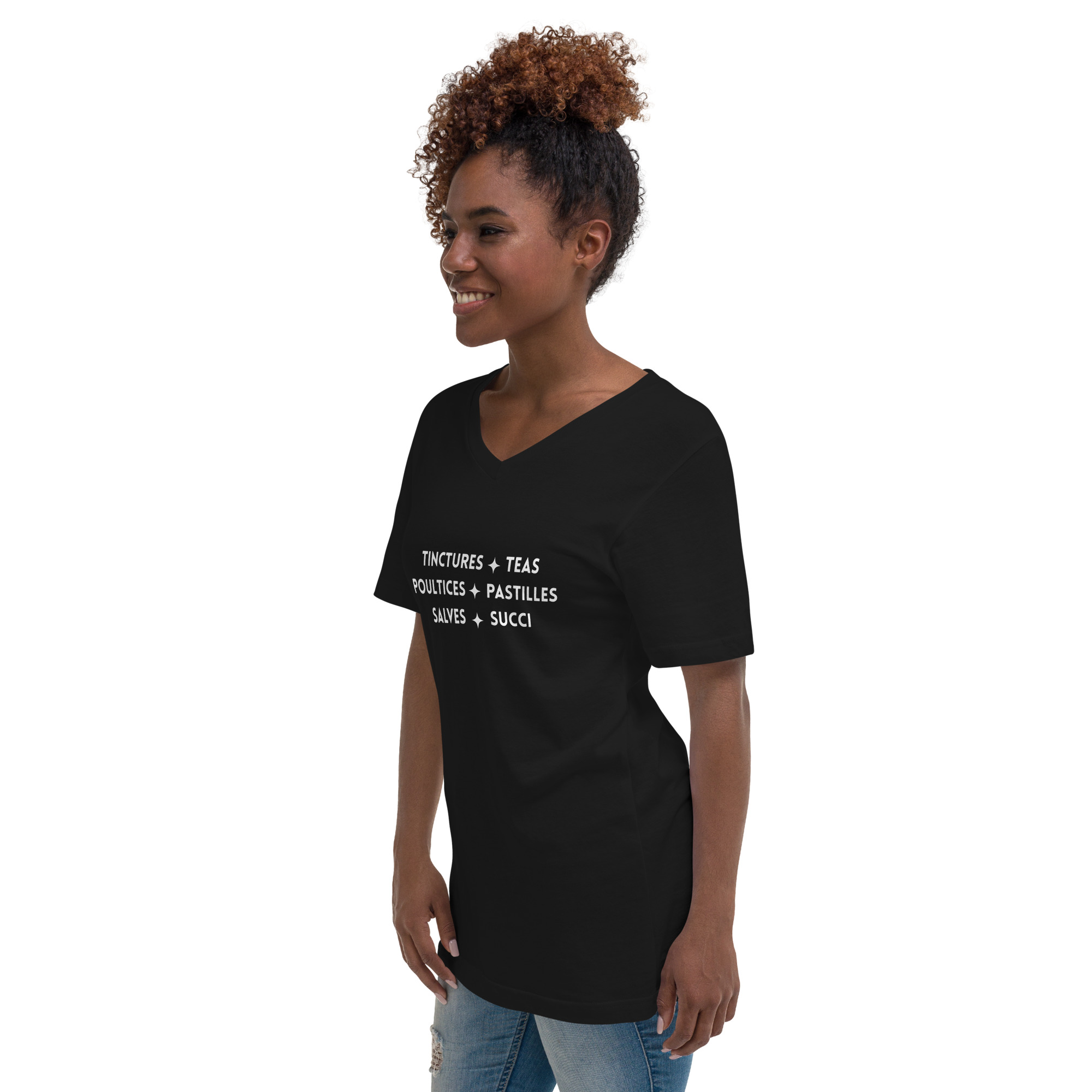 Herbal Lingo - Women's Cotton V-neck T-shirt - Image 4