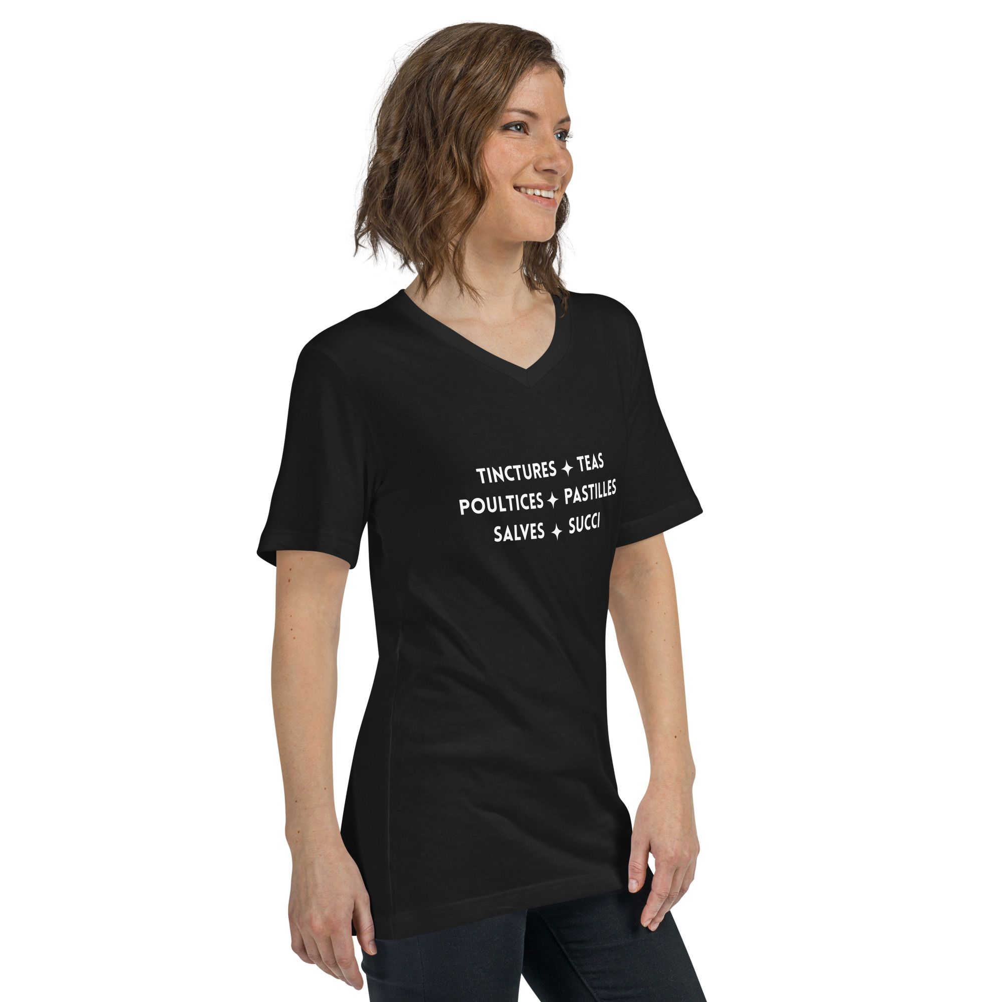 Herbal Lingo - Women's Cotton V-neck T-shirt - Image 3